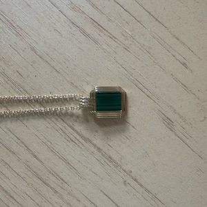 Brand new malachite and 14k gold on brass necklace from Ana Luisa